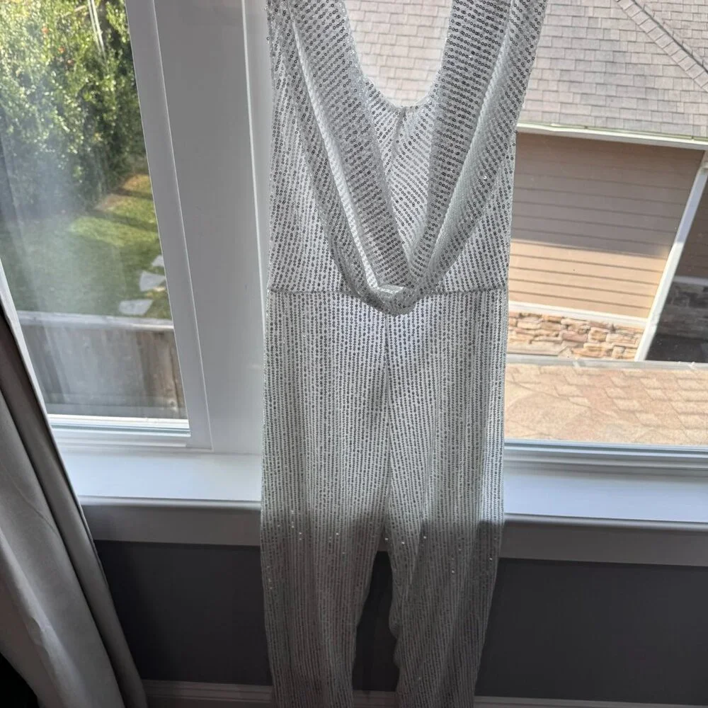 Sparkly halter cowlneck jumpsuit - Picture 3 of 3